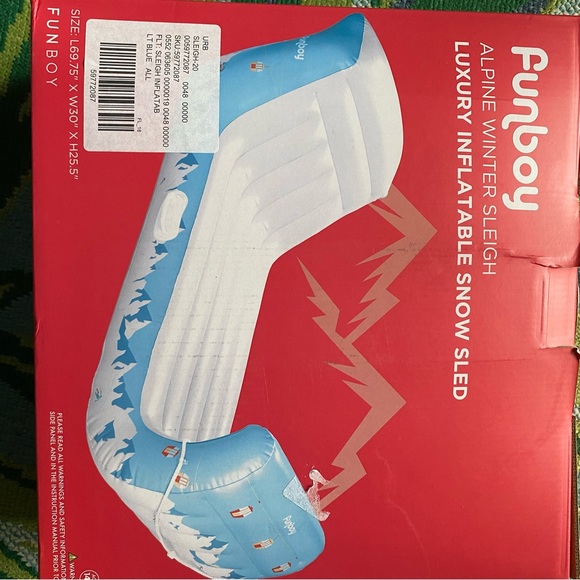 Funboy Blue Inflatable Snow Sled - Picture 7 of 8
